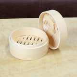 Maxbell Kitchen Bamboo Steamer Basket Asian Food Steamer for Dim Sum Dumplings 15cm - Aladdin Shoppers