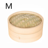 Maxbell Kitchen Bamboo Steamer Basket Asian Food Steamer for Dim Sum Dumplings 18cm - Aladdin Shoppers