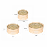 Maxbell Kitchen Bamboo Steamer Basket Asian Food Steamer for Dim Sum Dumplings 18cm - Aladdin Shoppers