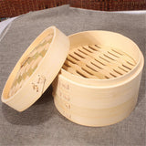 Maxbell Kitchen Bamboo Steamer Basket Asian Food Steamer for Dim Sum Dumplings 18cm - Aladdin Shoppers