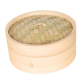 Maxbell Kitchen Bamboo Steamer Basket Asian Food Steamer for Dim Sum Dumplings 21cm - Aladdin Shoppers