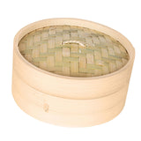Maxbell Kitchen Bamboo Steamer Basket Asian Food Steamer for Dim Sum Dumplings 21cm - Aladdin Shoppers