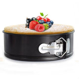 Maxbell Kitchen Craft Non-Stick Loose Base Spring Form Cake Tin Black Round 18x7cm - Aladdin Shoppers