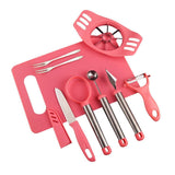 Maxbell Kitchen Fruit Carving Garnishing Tool Set Melon Baller Scoop Spoon Pink - Aladdin Shoppers