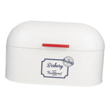 Maxbell Kitchen Metal Bread Box Countertop Bread Storage Bin Container w/Lid White - Aladdin Shoppers