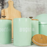 Maxbell Kitchen Metal Spice Seasoning Canister Salt Sugar Pepper Container Jar Green - Aladdin Shoppers