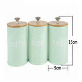 Maxbell Kitchen Metal Spice Seasoning Canister Salt Sugar Pepper Container Jar Green - Aladdin Shoppers