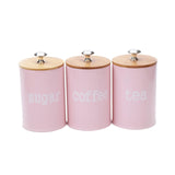 Maxbell Kitchen Metal Spice Seasoning Canister Salt Sugar Pepper Container Jar Pink - Aladdin Shoppers