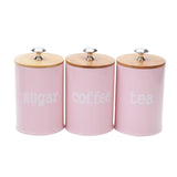 Maxbell Kitchen Metal Spice Seasoning Canister Salt Sugar Pepper Container Jar Pink - Aladdin Shoppers