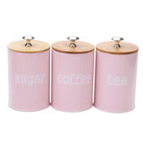 Maxbell Kitchen Metal Spice Seasoning Canister Salt Sugar Pepper Container Jar Pink - Aladdin Shoppers