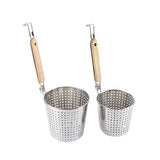 Maxbell Kitchen Noodle Strainer with Hook, Stainless Steel, Deep Fry Basket 14cm - Aladdin Shoppers