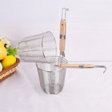 Maxbell Kitchen Noodle Strainer with Hook, Stainless Steel, Deep Fry Basket M - Aladdin Shoppers