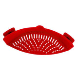 Maxbell Kitchen Silicone Food Pan Clip Pan Strainer Pot Drainer Sieve Colander Red - Aladdin Shoppers