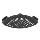Maxbell Kitchen Silicone Food Pan Clip Strainer Pot Drainer Sieve Colander Black - Aladdin Shoppers