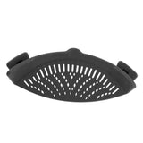 Maxbell Kitchen Silicone Food Pan Clip Strainer Pot Drainer Sieve Colander Black - Aladdin Shoppers