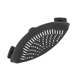 Maxbell Kitchen Silicone Food Pan Clip Strainer Pot Drainer Sieve Colander Black - Aladdin Shoppers