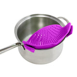 Maxbell Kitchen Silicone Food Pan Clip Strainer Pot Drainer Sieve Colander Purple - Aladdin Shoppers