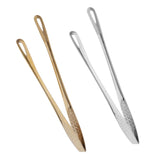 Maxbell Kitchen Stainless Steel BBQ Cooking Grill Tongs 9.5inch Sturdy Utensil - Aladdin Shoppers