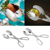 Maxbell Kitchen Stainless Steel Cooking Tong Clamp Food Utensil BBQ Buffet Clip S - Aladdin Shoppers