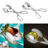 Maxbell Kitchen Stainless Steel Cooking Tong Clamp Food Utensil BBQ Buffet Clip S - Aladdin Shoppers