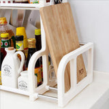 Maxbell Kitchen Utensils Rack Chopping Board Organizer Spice Jar Cruet Holder Beige - Aladdin Shoppers