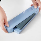 Maxbell Kitchen Whetstone Knife Coarse&Fine Sharpener with Anti-slip Base Dual Sided Blue - Aladdin Shoppers