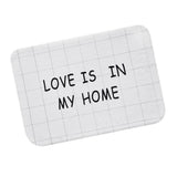 Maxbell Korean Floor Mat Rug Bathroom Non-Slip Carpet -White Background Grid 50x80cm