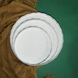 Maxbell Lace edge cake tray cupcake stand white metal plate cake decorating Large - Aladdin Shoppers