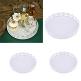 Maxbell Lace edge cake tray cupcake stand white metal plate cake decorating Large - Aladdin Shoppers