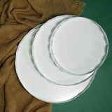 Maxbell Lace edge cake tray cupcake stand white metal plate cake decorating Large - Aladdin Shoppers