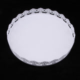 Maxbell Lace edge cake tray cupcake stand white metal plate cake decorating Large - Aladdin Shoppers