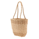 Maxbell Lady Summer Straw Beach Bag Tote Shoulder Basket Shopping Handbag Bags Khaki - Aladdin Shoppers