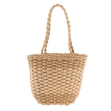 Maxbell Lady Summer Straw Beach Bag Tote Shoulder Basket Shopping Handbag Bags Khaki - Aladdin Shoppers