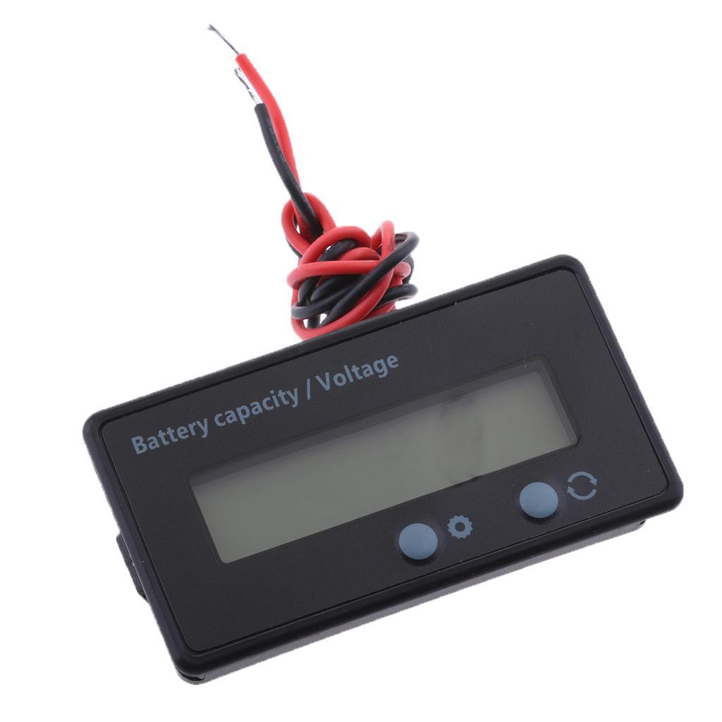 Maxbell LCD Digital Voltmeter Lithium Battery Capacity Voltage Meter blue backlight - Aladdin Shoppers