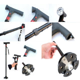 Maxbell LED Folding Walking Cane Lightweight Adjustable Stick for The Elderly Blue - Aladdin Shoppers