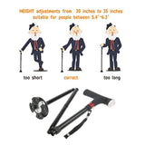 Maxbell LED Folding Walking Cane Lightweight Adjustable Stick for The Elderly Blue - Aladdin Shoppers