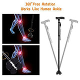 Maxbell LED Folding Walking Cane Lightweight Adjustable Stick for The Elderly Blue - Aladdin Shoppers