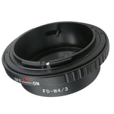 Maxbell Lens Mount Adapter - Canon FD Lens to Micro Four Thirds (MFT, M4/3) Mount Mirrorless Camera Body, Black - Aladdin Shoppers