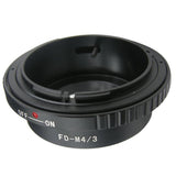 Maxbell Lens Mount Adapter - Canon FD Lens to Micro Four Thirds (MFT, M4/3) Mount Mirrorless Camera Body, Black - Aladdin Shoppers