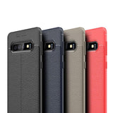 Maxbell Lichee Leather Cellphone Anti-drop Case for Samsung Galaxy S10 Dark Blue - Aladdin Shoppers