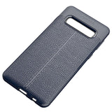 Maxbell Lichee Leather Cellphone Anti-drop Case for Samsung Galaxy S10 Dark Blue - Aladdin Shoppers