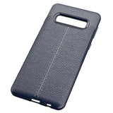 Maxbell Lichee Leather Cellphone Anti-drop Case for Samsung Galaxy S10 Dark Blue - Aladdin Shoppers