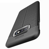 Maxbell Lichee Leather Cellphone Anti-drop Case for Samsung Galaxy S10 E Black - Aladdin Shoppers