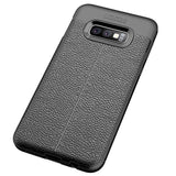 Maxbell Lichee Leather Cellphone Anti-drop Case for Samsung Galaxy S10 E Black - Aladdin Shoppers