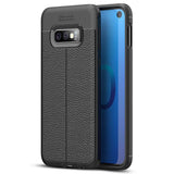 Maxbell Lichee Leather Cellphone Anti-drop Case for Samsung Galaxy S10 E Black - Aladdin Shoppers