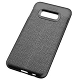 Maxbell Lichee Leather Cellphone Anti-drop Case for Samsung Galaxy S10 E Black - Aladdin Shoppers