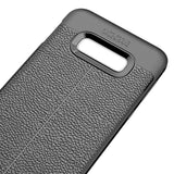Maxbell Lichee Leather Cellphone Anti-drop Case for Samsung Galaxy S10 E Black - Aladdin Shoppers