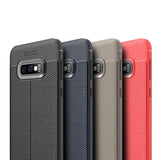 Maxbell Lichee Leather Cellphone Anti-drop Case for Samsung Galaxy S10 E Gray - Aladdin Shoppers