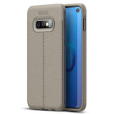 Maxbell Lichee Leather Cellphone Anti-drop Case for Samsung Galaxy S10 E Gray - Aladdin Shoppers