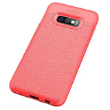Maxbell Lichee Leather Cellphone Anti-drop Case for Samsung Galaxy S10 E Red - Aladdin Shoppers